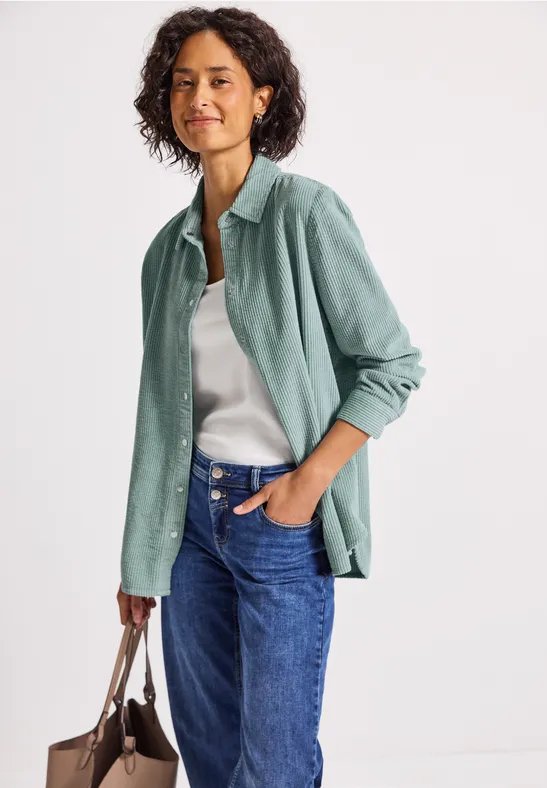 Koord lange blouse arona blue