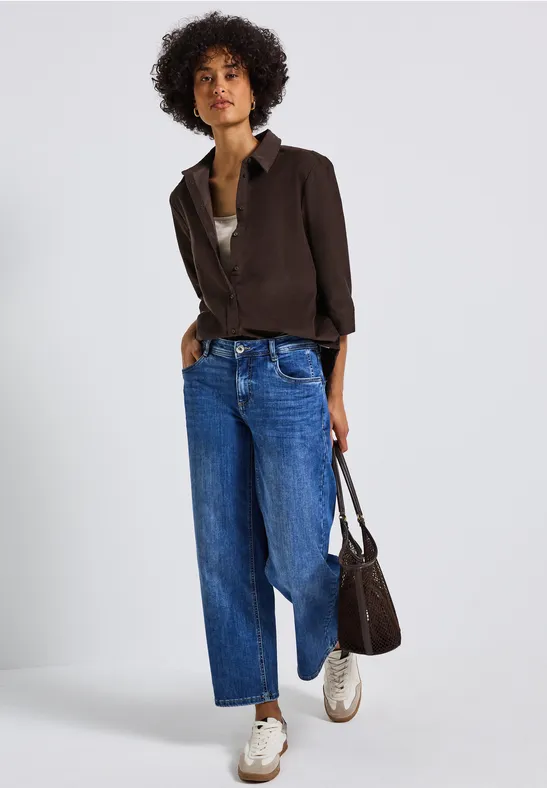 Cord Hemdbluse deep roast brown