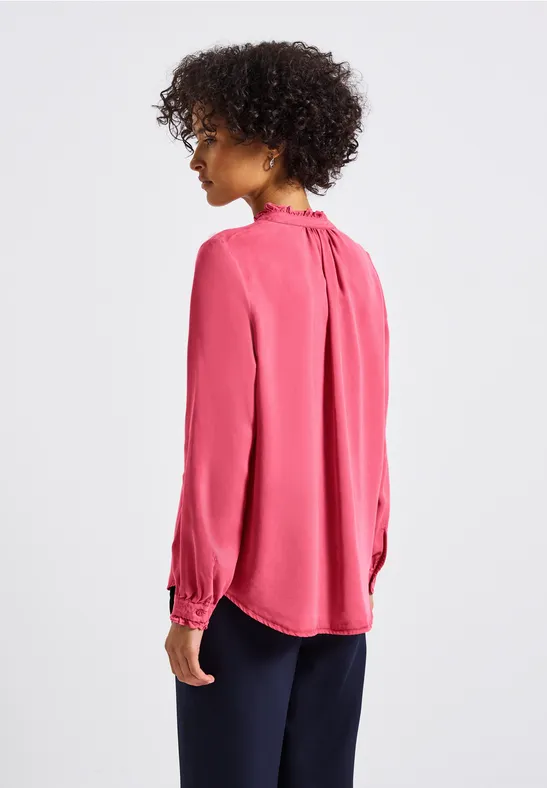 Tuniek met gewassen look almond coral