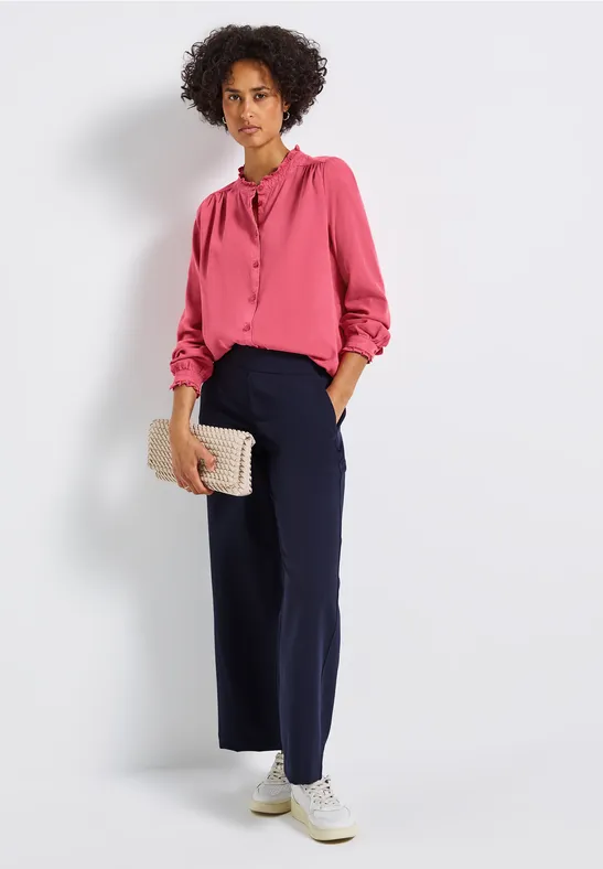 Tuniek met gewassen look almond coral