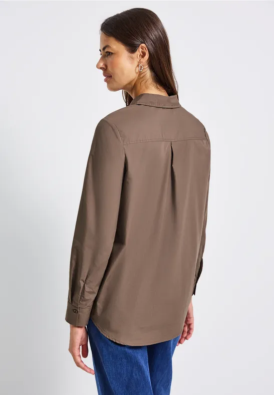 Business Hemdbluse silk brown
