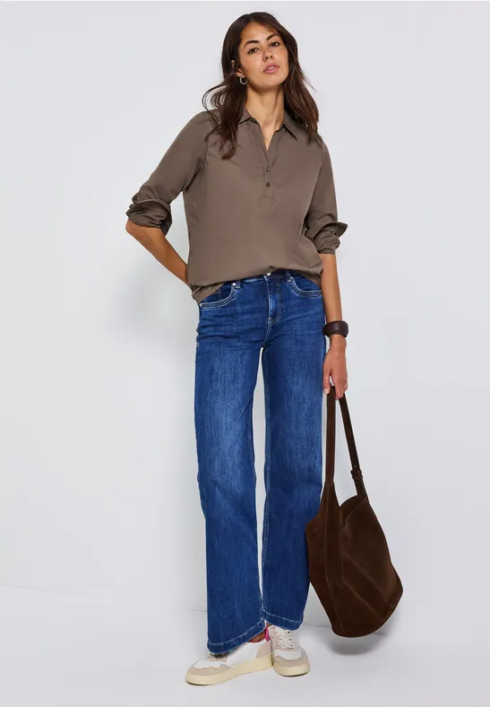 Business Hemdbluse silk brown