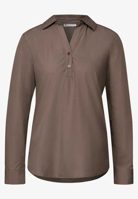 Business Hemdbluse silk brown