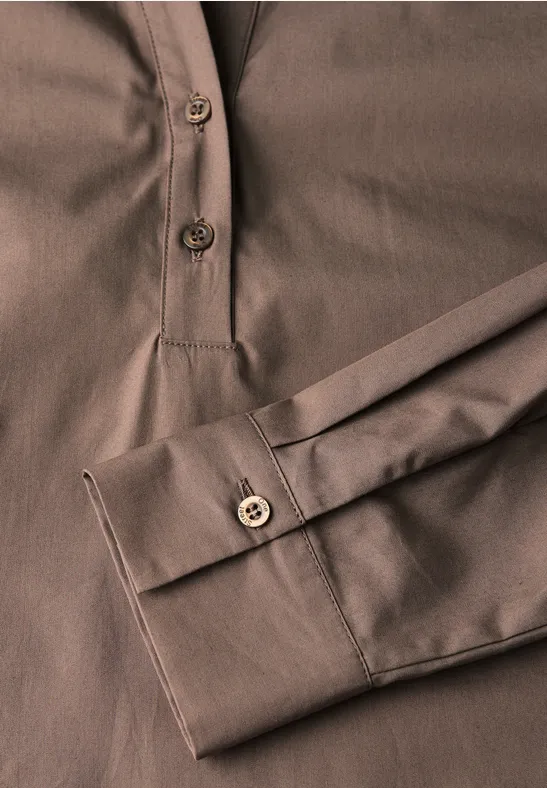 Business Hemdbluse silk brown