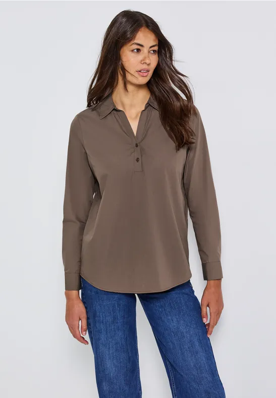 Business Hemdbluse silk brown