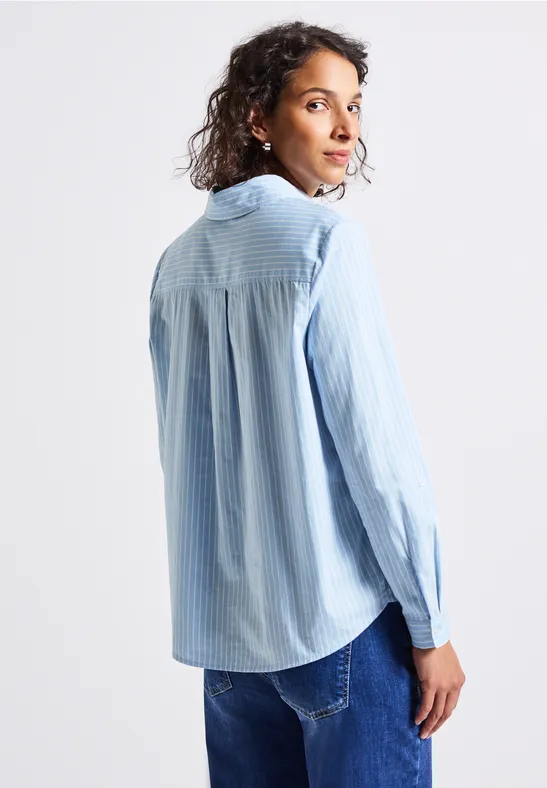 Gestreepte zakelijke blouse original blue