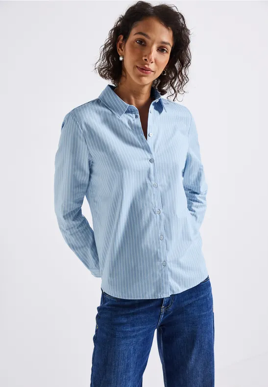 Gestreepte zakelijke blouse original blue