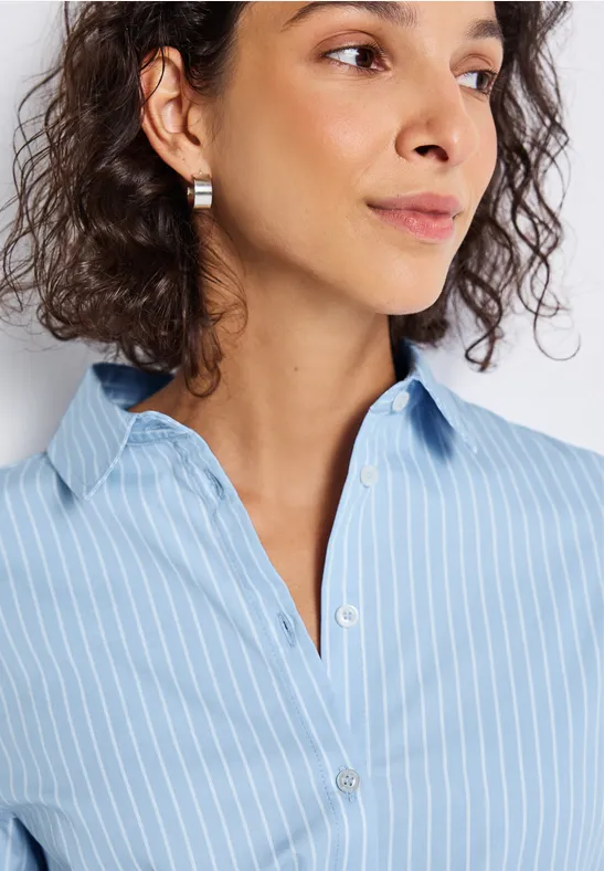 Gestreepte zakelijke blouse original blue