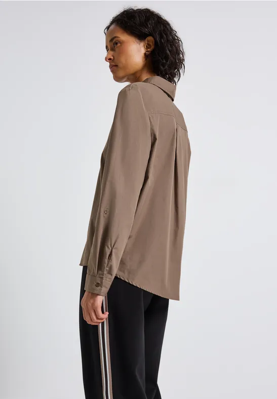 Business Bluse silk brown