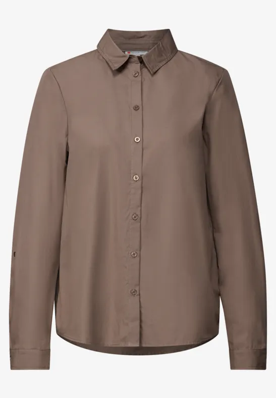 Business Bluse silk brown