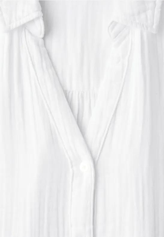 Musselin Hemdbluse White