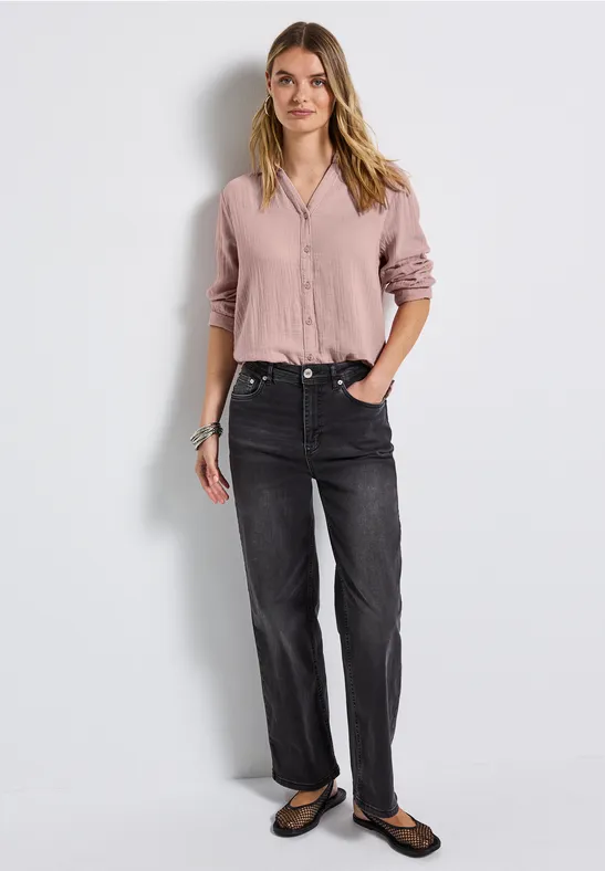 Musselin Hemdbluse faded rose