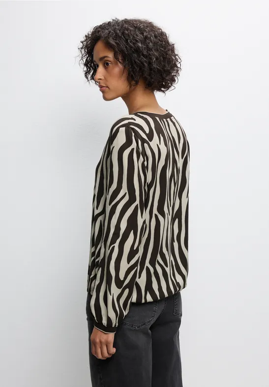 Tuniek met tapedetails deep roast brown