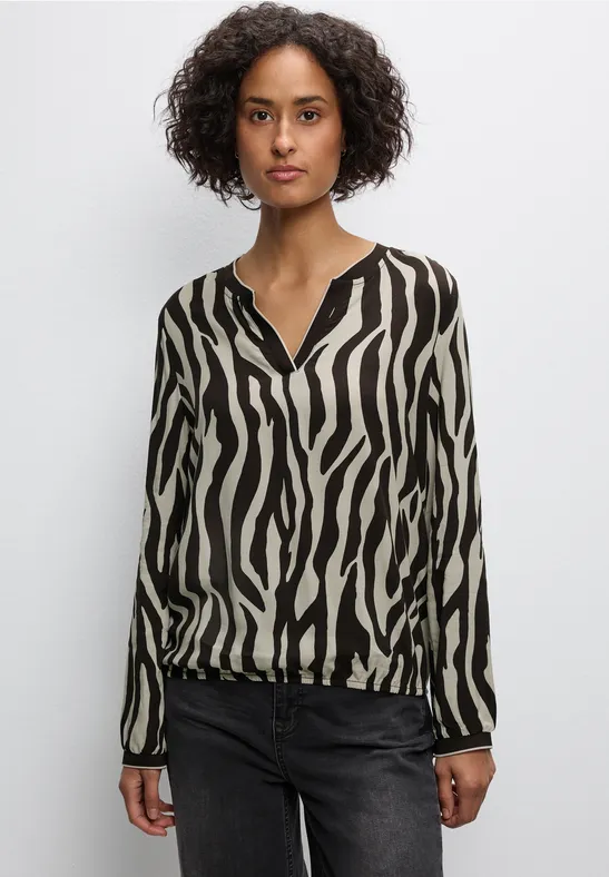 Tuniek met tapedetails deep roast brown