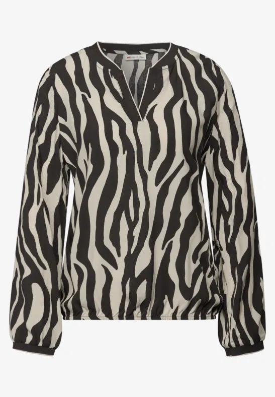 Tuniek met tapedetails deep roast brown