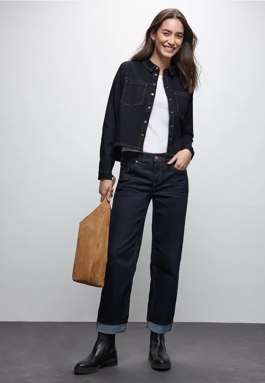 Rinsed Jeansbluse Rinse Blue washed