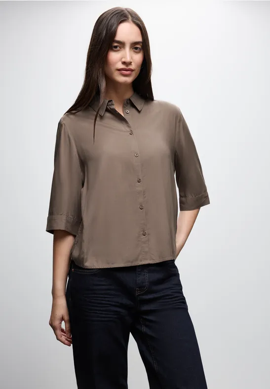 Chemisier à chemise silk brown