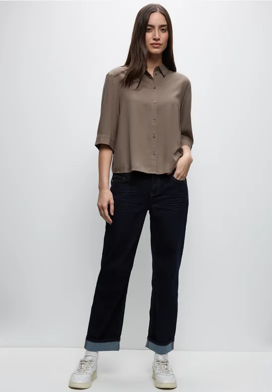 Chemisier à chemise silk brown