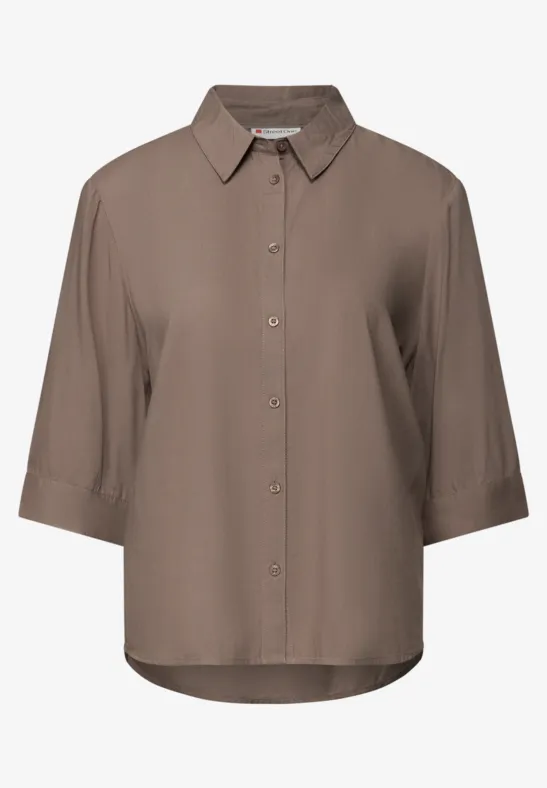 Chemisier à chemise silk brown