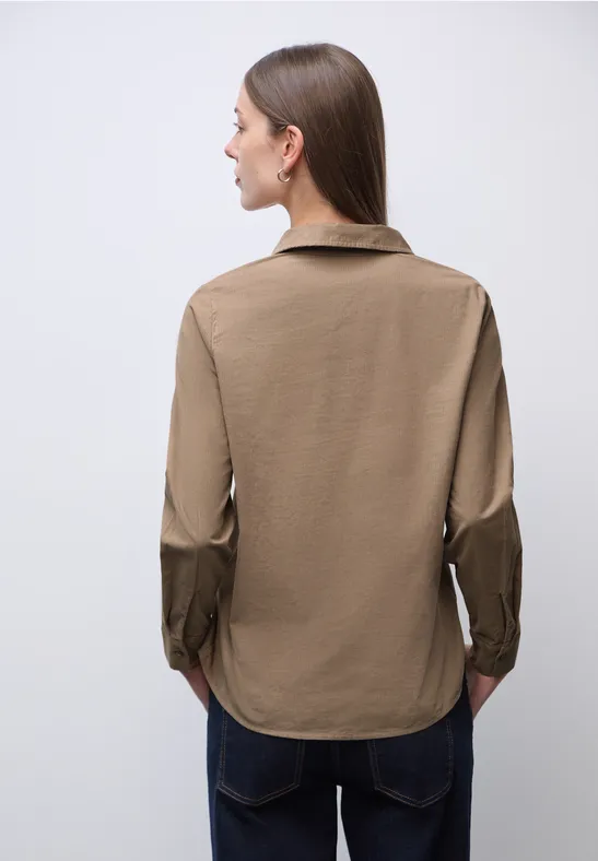 Corduroy blouse flowing beige