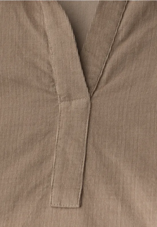 Corduroy blouse flowing beige
