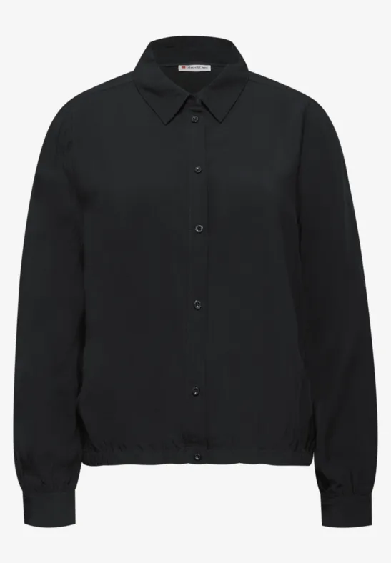 Overhemd blouse met leo details Black