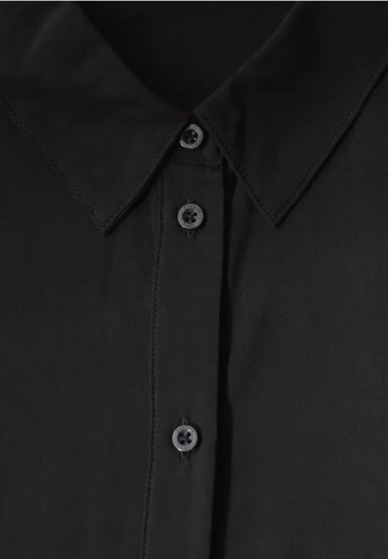 Overhemd blouse met leo details Black