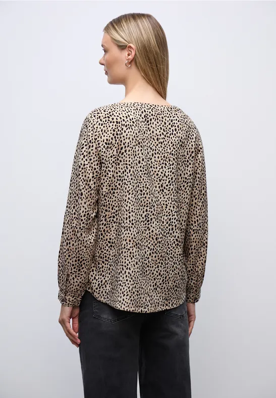 Leo blouse met gespleten hals null
