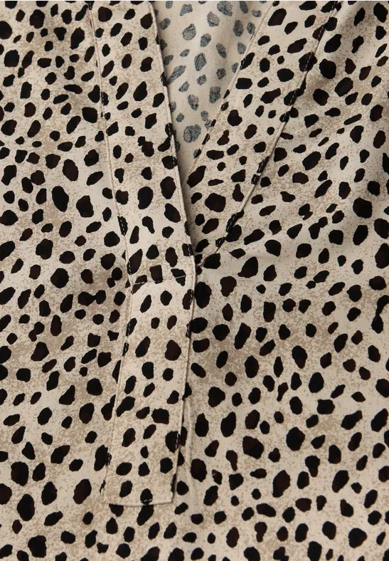 Leo blouse met gespleten hals null
