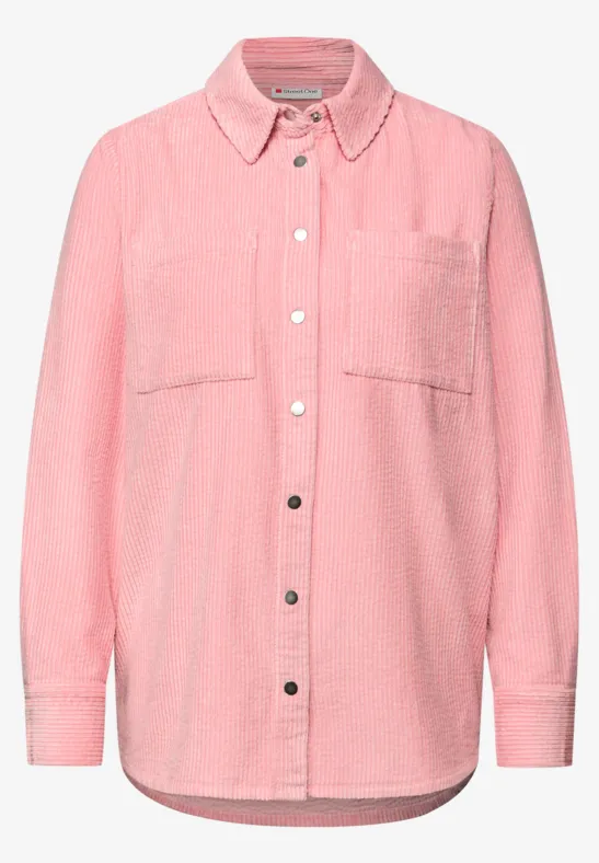 Chemisier en velours côtelé powder pink