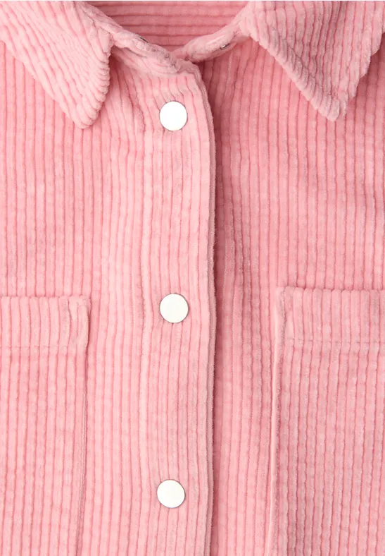 Chemisier en velours côtelé powder pink