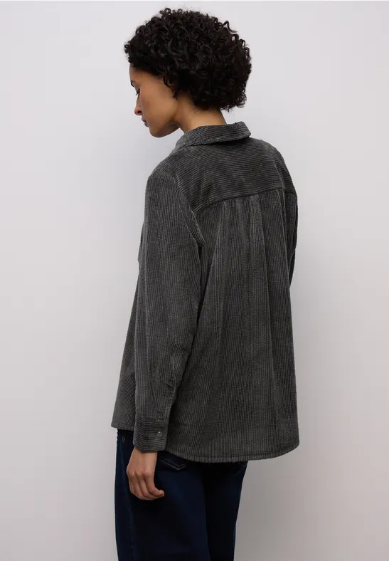 Chemisier en velours côtelé gravel grey