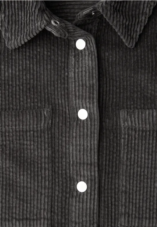 Chemisier en velours côtelé gravel grey