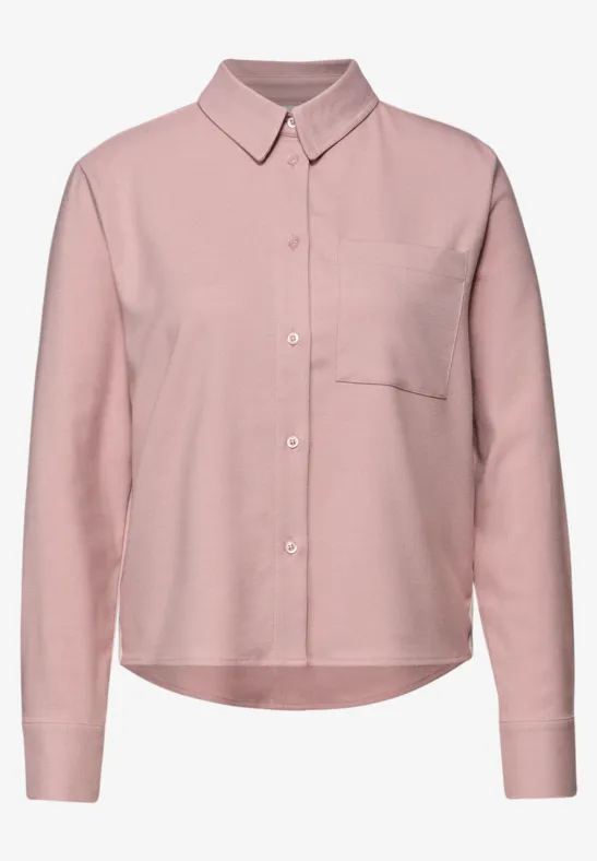 Blouse mélangée avec bande powder pink mel.