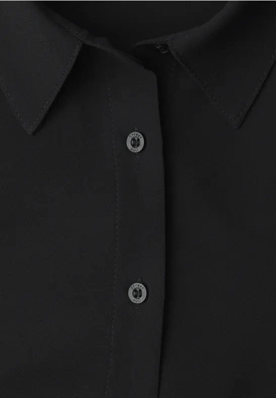 Chiffon overhemd blouse Black