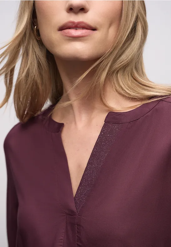 Bluse mit Glitzerdetail jazz berry