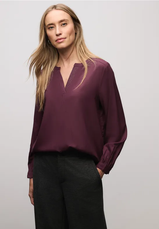 Bluse mit Glitzerdetail jazz berry