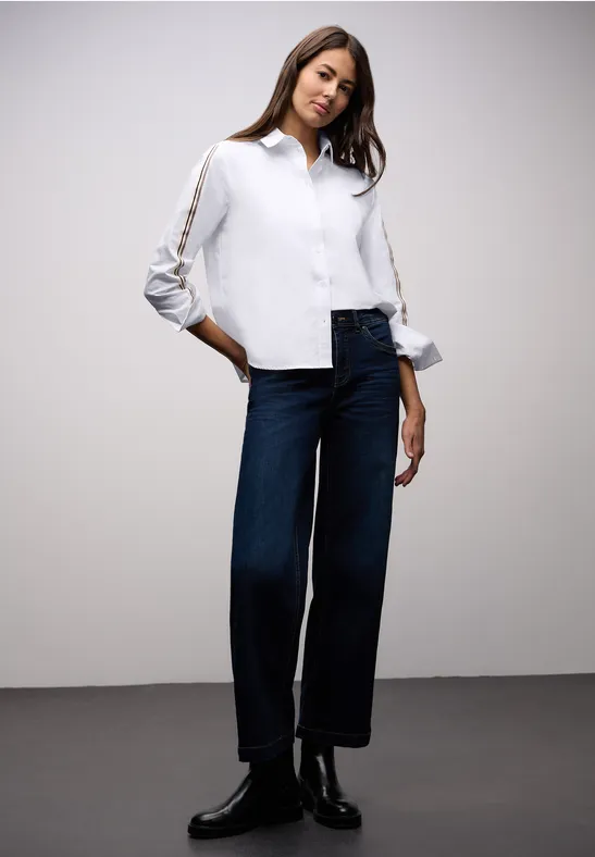 Chemisier avec détails de taille White