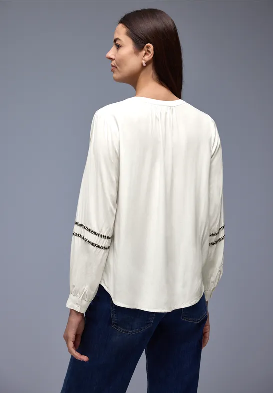 Tunika mit Tape-Details off white