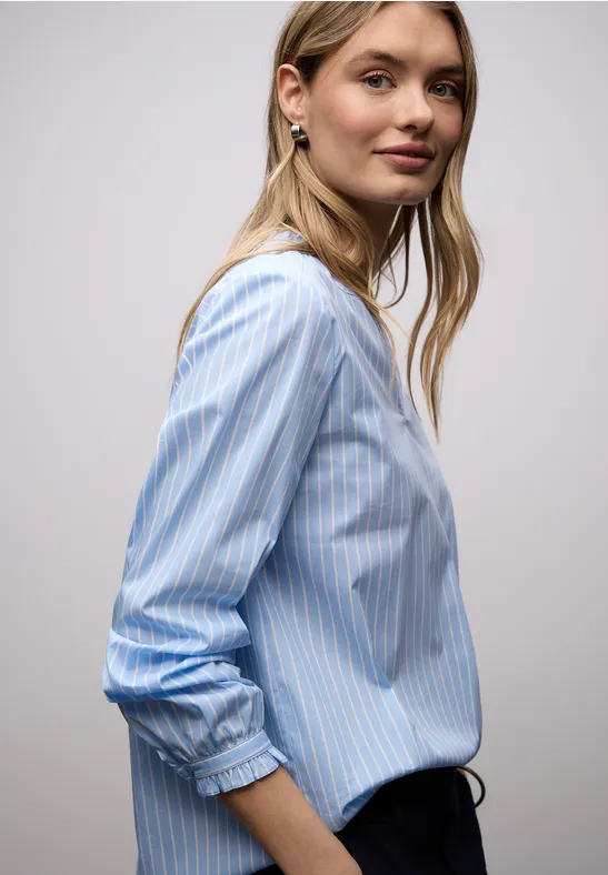 Blouse à volants original blue