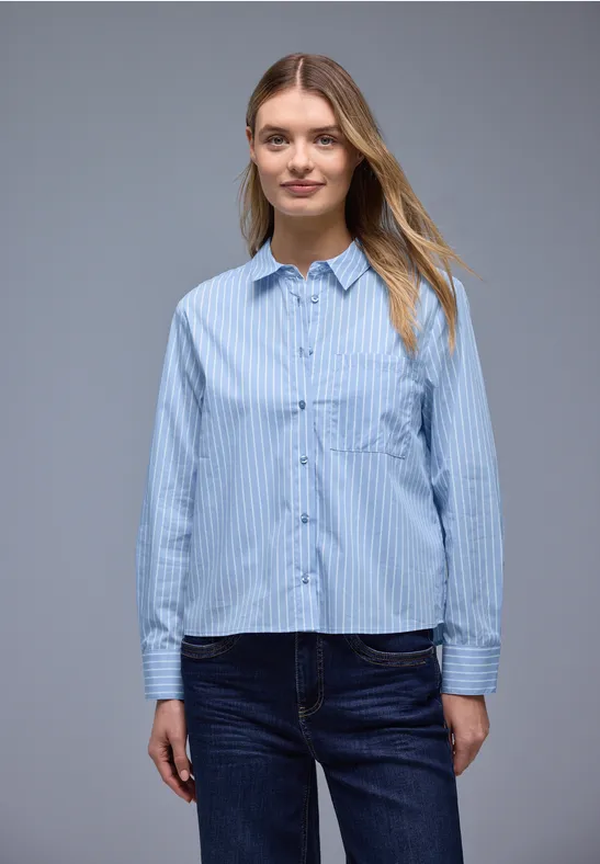 Gestreept overhemd blouse original blue