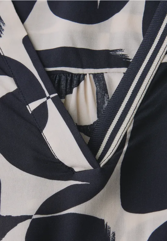 Bluse mit Tapedetails shadowed navy