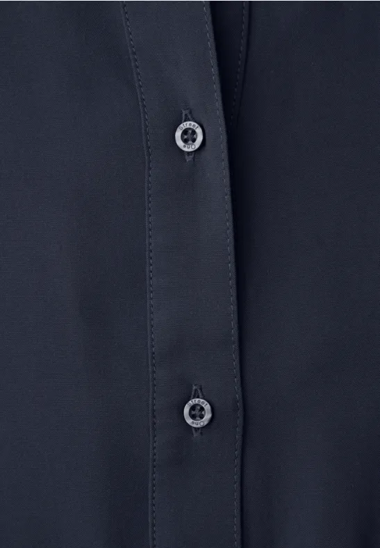 Hemdbluse mit Collegedetails shadowed navy