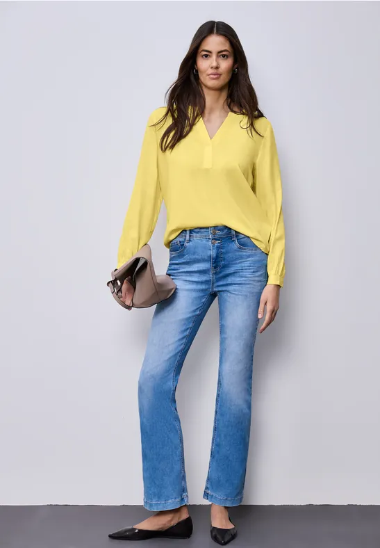 Tunika in Unifarbe bloom yellow