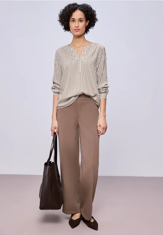 Gestreifte Tunika light terra mocha