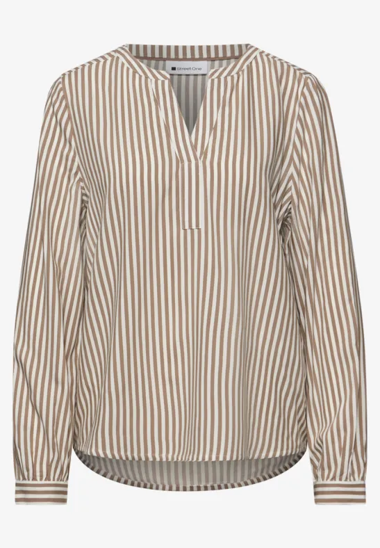 Gestreifte Tunika light terra mocha