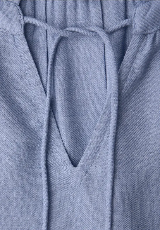 Bluse mit Rüschendetail bonnet blue mel.