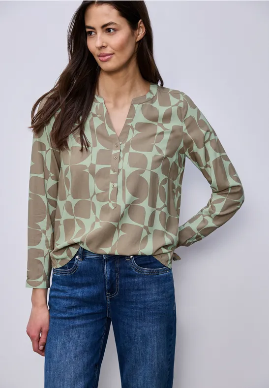 Gemusterte Tunika pale mint green