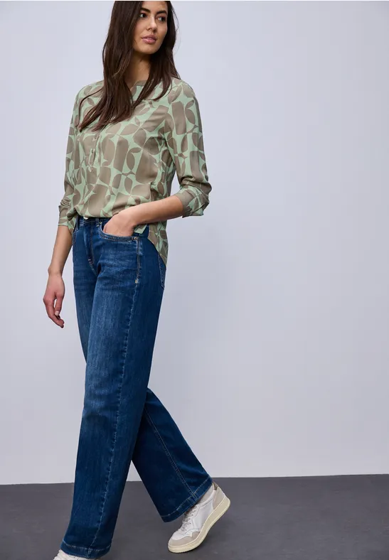 Gemusterte Tunika pale mint green