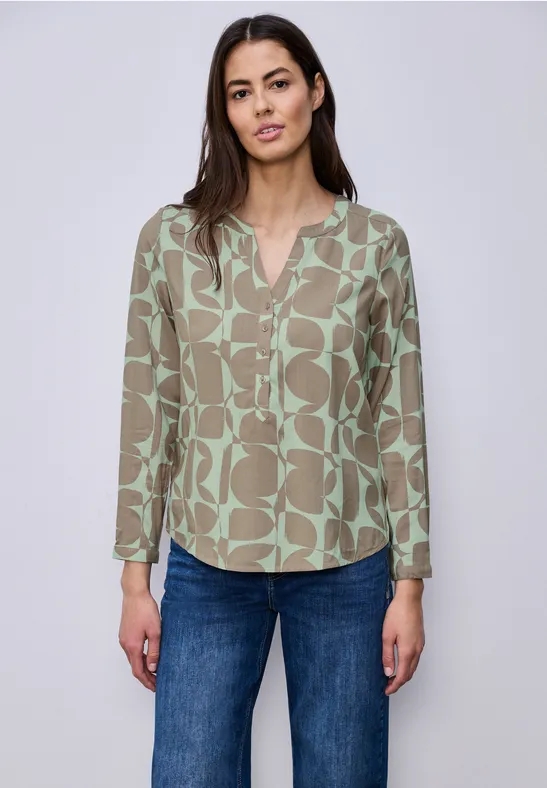 Gemusterte Tunika pale mint green